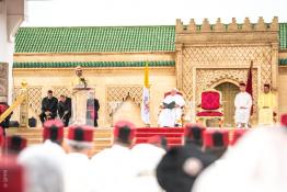 Image du Maroc Professionnelle de  Discours de Sa Majesté le Roi Mohammed VI à l'occasion de la visite de Sa Sainteté le Pape François au Maroc à l'esplanade de la Tour Hassan à Rabat, Vendredi 1er Mars 2019. (Photo/ SPPR) via Jalilbounhar.com 